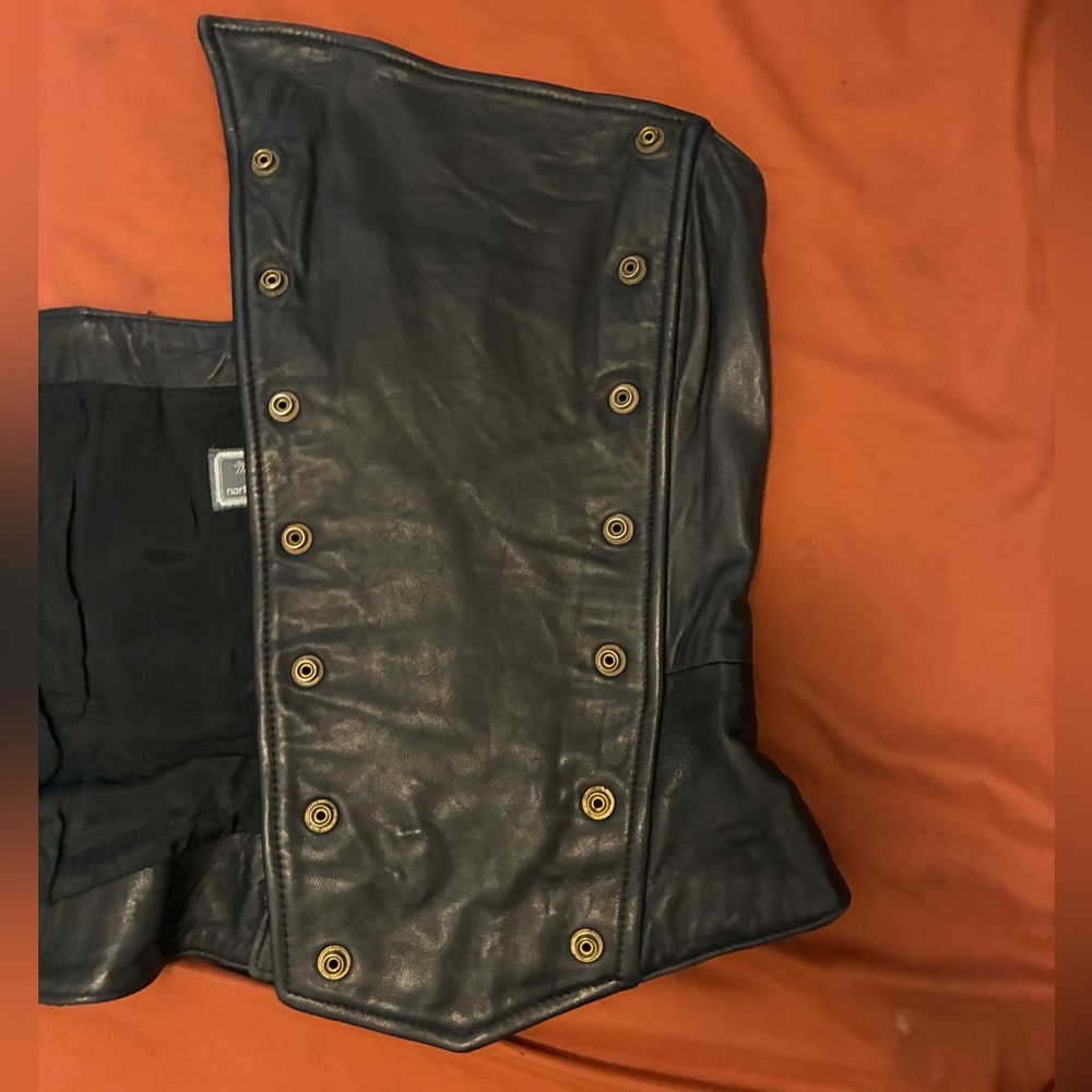 Michael Hoban for North Beach vintage black leather bustier - Picture 7 of 11
